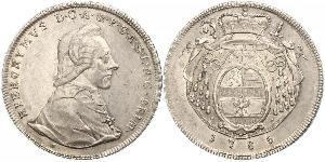 1 Талер Австрія / Зальцбург Срібло Count Hieronymus von Colloredo (1732 - 1812)