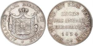 1 Талер Ангальт-Бернбург (1603 - 1863) Срібло Alexius Frederick Christian, Duke of Anhalt-Bernburg (1767 – 1834)