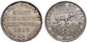 1 Талер Ангальт-Бернбург (1603 - 1863) Срібло Alexander Karl, Duke of Anhalt-Bernburg (1805 – 1863)