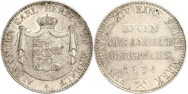 1 Талер Ангальт-Бернбург (1603 - 1863) Срібло Alexius Frederick Christian, Duke of Anhalt-Bernburg (1767 – 1834)