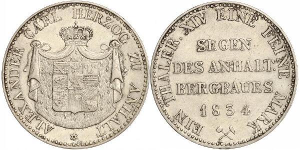1 Талер Ангальт-Бернбург (1603 - 1863) Срібло Alexius Frederick Christian, Duke of Anhalt-Bernburg (1767 – 1834)