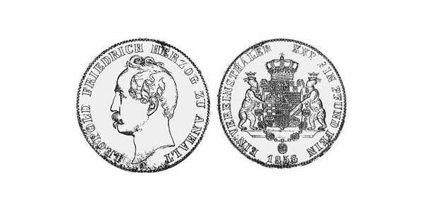 1 Талер Ангальт-Дессау (1603 -1863) Срібло Леопольд IV Фрідріх фон Ангальт (1794 – 1871)
