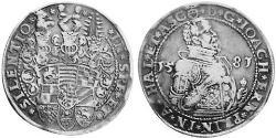 1 Талер Анхальт (1212 - 1806) Срібло Joachim Ernest, Prince of Anhalt (1536 – 1586)