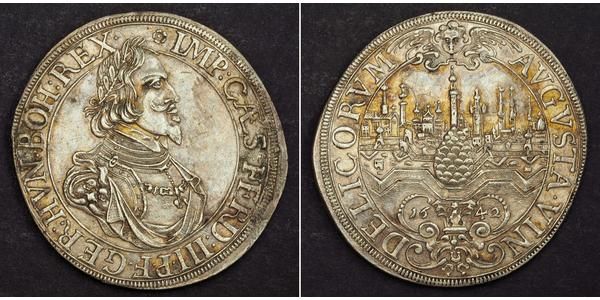 1 Талер Аугсбург (1276 - 1803) Срібло Ferdinand III, Holy Roman Emperor (1608-1657)