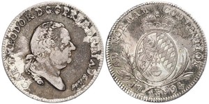 1 Талер Баварія (курфюрство) (1623 - 1806) Срібло 