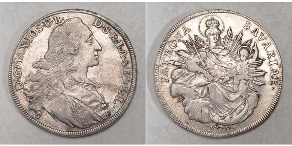 1 Талер Баварія (курфюрство) (1623 - 1806) Срібло Maximilian III Joseph, Elector of Bavaria (1727 – 1777)