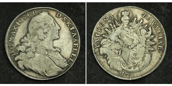 1 Талер Баварія (курфюрство) (1623 - 1806) Срібло Maximilian III Joseph, Elector of Bavaria (1727 – 1777)
