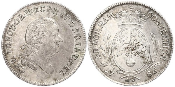 1 Талер Баварія (курфюрство) (1623 - 1806) Срібло 