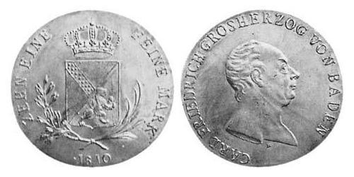 1 Талер Велике герцогство Баден (1806-1918) Срібло 