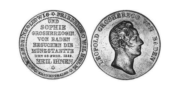 1 Талер Велике герцогство Баден (1806-1918) Срібло 