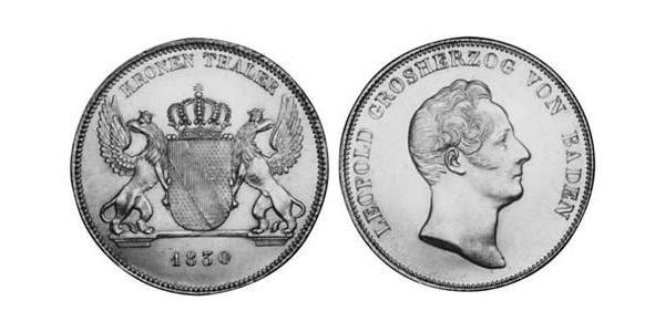 1 Талер Велике герцогство Баден (1806-1918) Срібло 