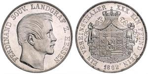 1 Талер Великое герцогство Гессен (1806 - 1918) Срібло Ferdinand, Landgrave of Hesse-Homburg