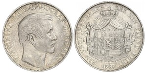 1 Талер Великое герцогство Гессен (1806 - 1918) Срібло Ferdinand, Landgrave of Hesse-Homburg