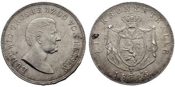 1 Талер Великое герцогство Гессен (1806 - 1918) Срібло Людвіг I Гессенський