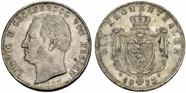 1 Талер Великое герцогство Гессен (1806 - 1918) Срібло Louis II, Grand Duke of Hesse