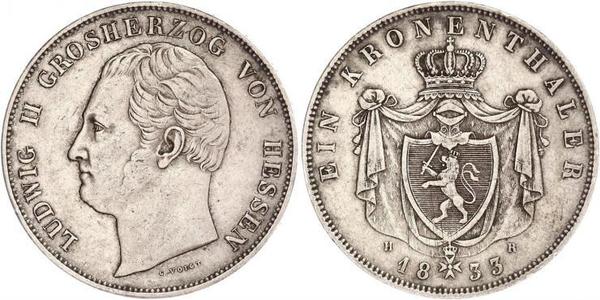 1 Талер Великое герцогство Гессен (1806 - 1918) Срібло Louis II, Grand Duke of Hesse