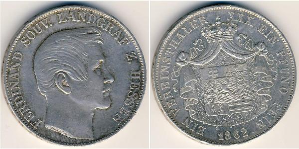 1 Талер Великое герцогство Гессен (1806 - 1918) Срібло Ferdinand, Landgrave of Hesse-Homburg