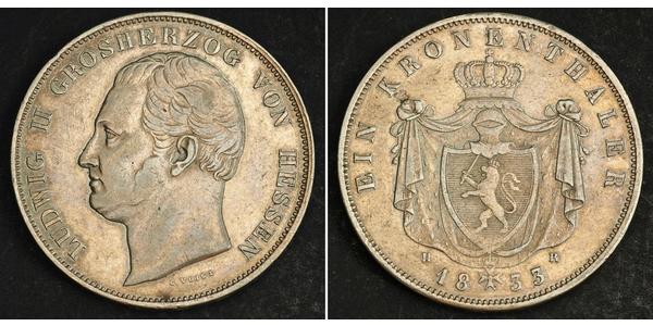 1 Талер Великое герцогство Гессен (1806 - 1918) Срібло Louis II, Grand Duke of Hesse