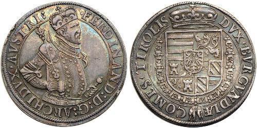 1 Талер Габсбурзька імперія (1526-1804) Срібло Фердинанд I імператор Священної Римської імперії (1503-1564)