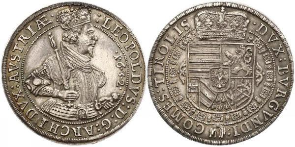 1 Талер Габсбурзька імперія (1526-1804) Срібло Leopold V, Archduke of Austria  (1586 – 1632)