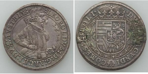 1 Талер Габсбурзька імперія (1526-1804) Срібло Leopold V, Archduke of Austria  (1586 – 1632)
