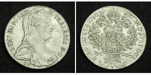 1 Талер Габсбурзька імперія (1526-1804) / Австрія Срібло Maria Theresa of Austria (1717 - 1780)