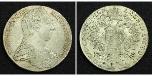 1 Талер Габсбурзька імперія (1526-1804) / Австрія Срібло Maria Theresa of Austria (1717 - 1780)