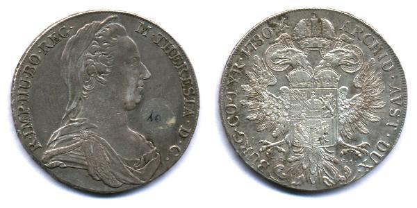 1 Талер Габсбурзька імперія (1526-1804) / Австрія Срібло Maria Theresa of Austria (1717 - 1780)