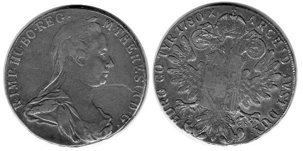 1 Талер Габсбурзька імперія (1526-1804) / Австрія Срібло Maria Theresa of Austria (1717 - 1780)