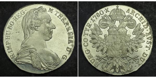 1 Талер Габсбурзька імперія (1526-1804) / Австрія Срібло Maria Theresa of Austria (1717 - 1780)