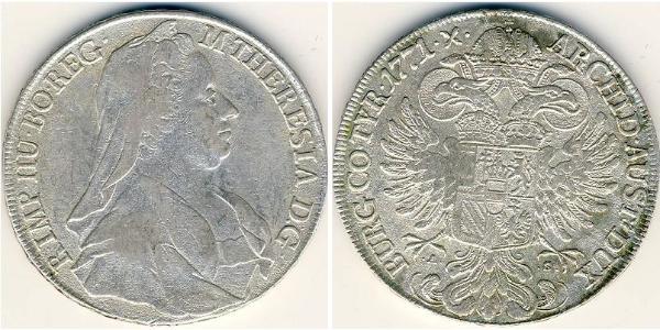1 Талер Габсбурзька імперія (1526-1804) / Австрія Срібло Maria Theresa of Austria (1717 - 1780)