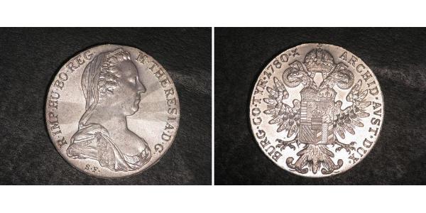 1 Талер Габсбурзька імперія (1526-1804) / Австрія Срібло Maria Theresa of Austria (1717 - 1780)