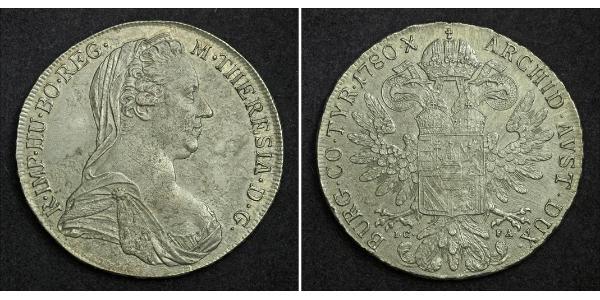 1 Талер Габсбурзька імперія (1526-1804) / Австрія Срібло Maria Theresa of Austria (1717 - 1780)