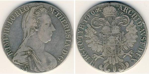 1 Талер Габсбурзька імперія (1526-1804) / Австрія Срібло Maria Theresa of Austria (1717 - 1780)