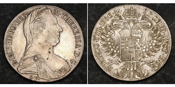 1 Талер Габсбурзька імперія (1526-1804) / Австрія Срібло Maria Theresa of Austria (1717 - 1780)