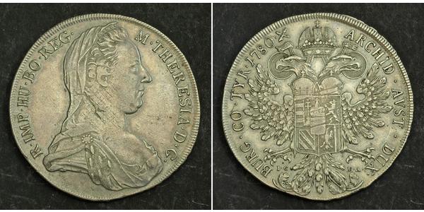 1 Талер Габсбурзька імперія (1526-1804) / Австрія Срібло Maria Theresa of Austria (1717 - 1780)