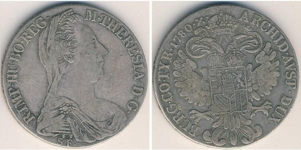 1 Талер Габсбурзька імперія (1526-1804) / Австрія Срібло Maria Theresa of Austria (1717 - 1780)