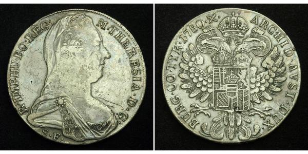 1 Талер Габсбурзька імперія (1526-1804) / Австрія Срібло Maria Theresa of Austria (1717 - 1780)