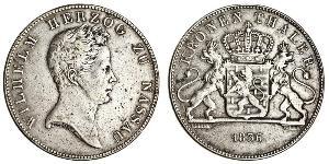 1 Талер Герцогство Нассау (1806 - 1866) Срібло Вільгельм (герцог Нассау)