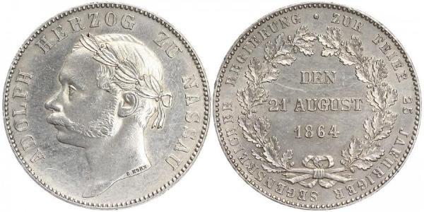 1 Талер Герцогство Нассау (1806 - 1866) Срібло Адольф I (великий герцог Люксембургу)
