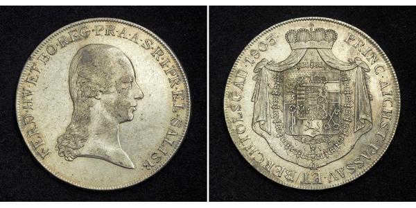 1 Талер Зальцбург Срібло Ferdinand III, Holy Roman Emperor (1608-1657)