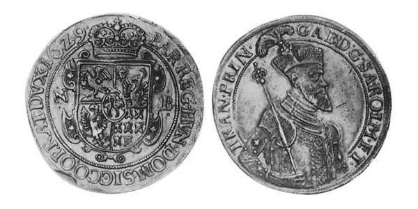 1 Талер Князівство Трансильванія (1571-1711) Срібло Габор Бетлен, князь Трансільванії  (1580-1629)