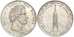 1 Талер Королівство Баварія (1806 - 1918) Срібло Людвиг I (король Баварії)(1786 – 1868)