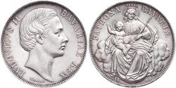 1 Талер Королівство Баварія (1806 - 1918) Срібло Людвіг II (король Баварії)(1845 – 1886)