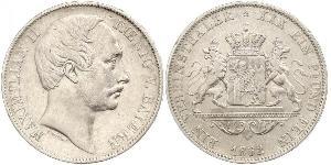 1 Талер Королівство Баварія (1806 - 1918) Срібло Максиміліан II (король Баварії)(1811 - 1864)