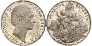 1 Талер Королівство Баварія (1806 - 1918) Срібло Людвіг II (король Баварії)(1845 – 1886)