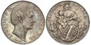 1 Талер Королівство Баварія (1806 - 1918) Срібло Людвіг II (король Баварії)(1845 – 1886)