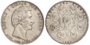 1 Талер Королівство Баварія (1806 - 1918) Срібло Людвиг I (король Баварії)(1786 – 1868)
