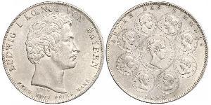 1 Талер Королівство Баварія (1806 - 1918) Срібло Людвиг I (король Баварії)(1786 – 1868)