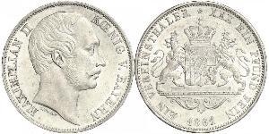 1 Талер Королівство Баварія (1806 - 1918) Срібло Максиміліан II (король Баварії)(1811 - 1864)